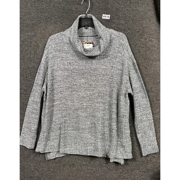 Maeve By Anthropologie Knitted Turtleneck Sweater Womens Size M Gray Long Sleeve - Picture 1 of 8